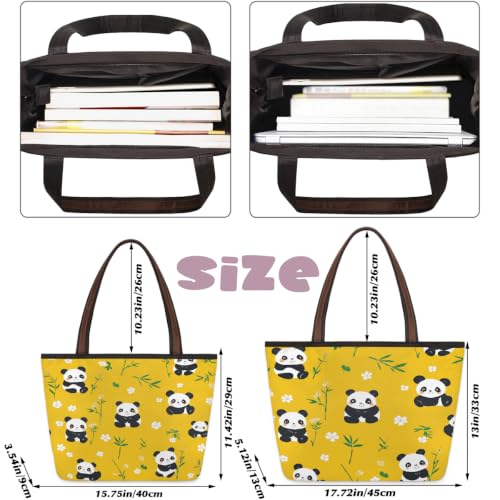 Sac fourre-tout Panda 656 grand format décontracté en polyester 45x33 cm - 3