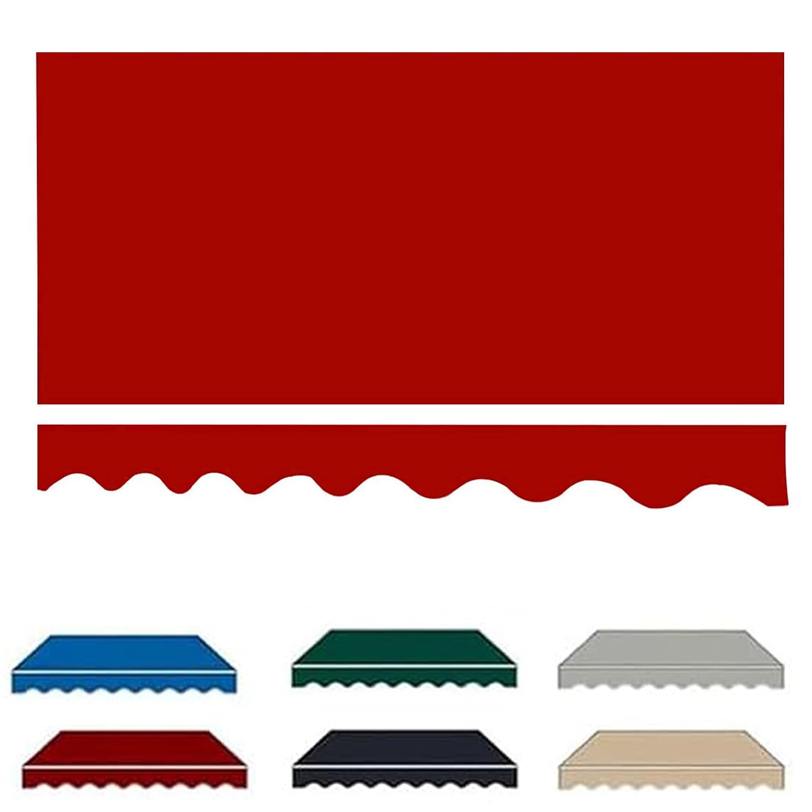 ROFBIHG Retractable Patio Awning Fabric Replacement, Sun Shade Shelter Replacement Fabric Top Cover, Manual Sun Shade Shelter Canvas with Valance 280g Ployester Canopy Cloth(Red,3x2.5m (10x8.2ft))
