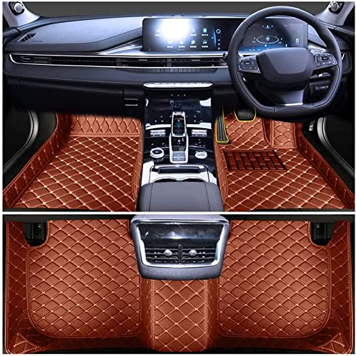 Tapis de sol KIA Carnival 2011-2017 sur mesure en cuir marron