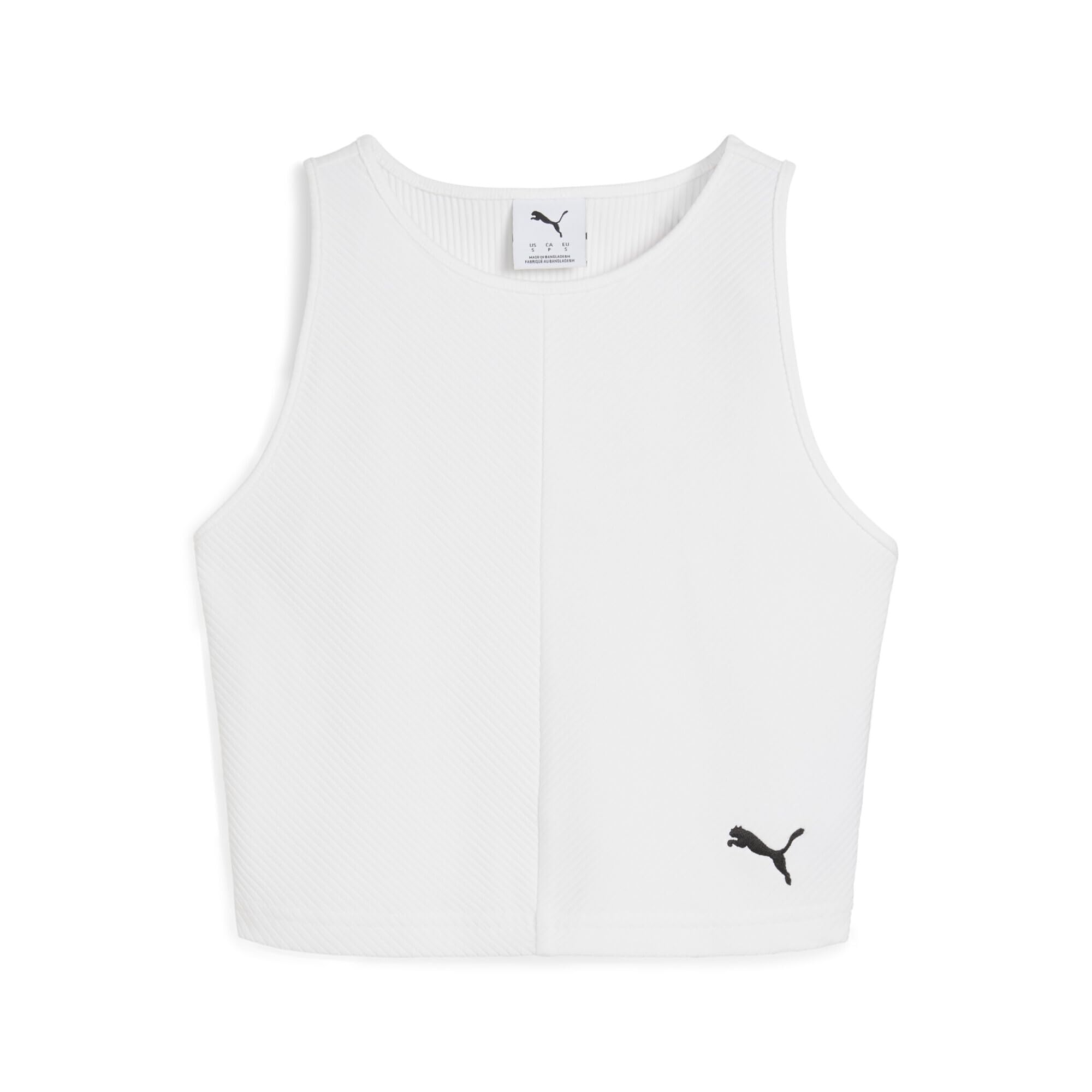 PUMA , Women, WARDROBE ESS Ribbed Crop Top, White, M (62976502)-picture-16