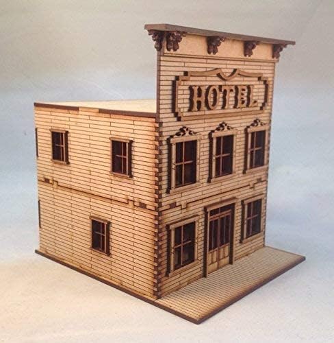Hotel Brothel Western Building MDF Kit 28mm Terrain Scenery Old West