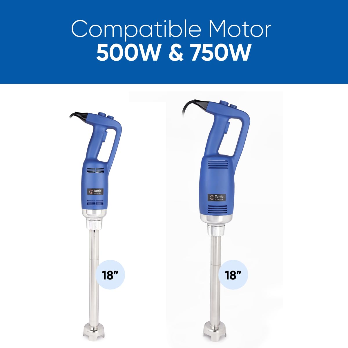 Licuadora de inmersión eléctrica comercial resistente, eje extraíble solamente: compatible con 350 W, 500 W y 750 W (18 pulgadas) 3