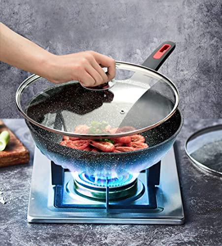 Glass Lid For Frying Pan, Fry Pan, Skillet, Pan Lid With Handle Coated In Silicone Ring,12"/30Cm, Clear #TOP6