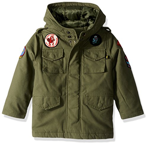 Alpha Industries Boys' Big M-65 Noah Field Coat, Olive, YL 14/16