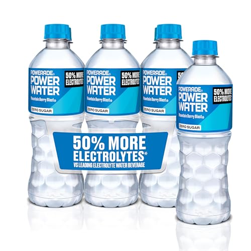 POWERADE Power Water Zero Sugar Mountain Berry Blast Flavored Electrolyte Water 16.9 fl oz Bottles 6 Pack