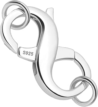 1 x 925 Sterling Silver Lobster Clasp (16 mm) - Premium Lobster Clasp for Bracelets Necklaces & Jewellery Making - High Quality Chain Clasp in Silver