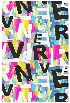 AIXIWAWA Letters Pattern Crib Sheet for Baby Toddler, Fitted Breathable and Soft Mini Playard Sheet Pack n Play Crib Mattress