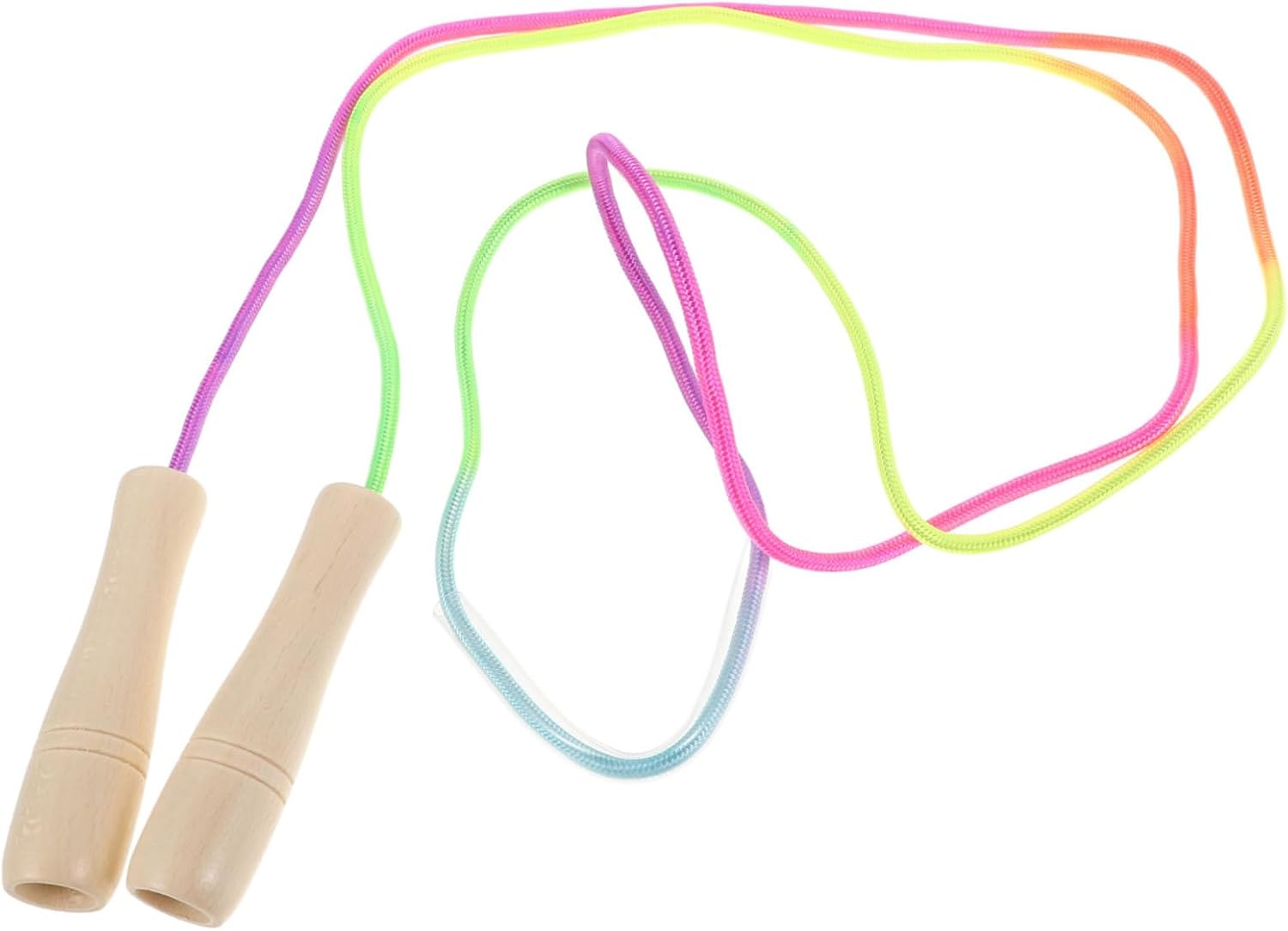 Long Jump Rope with Wooden Handles Portable Exercise for Indoor and Outdoor Fun for Fitness and Play Activities