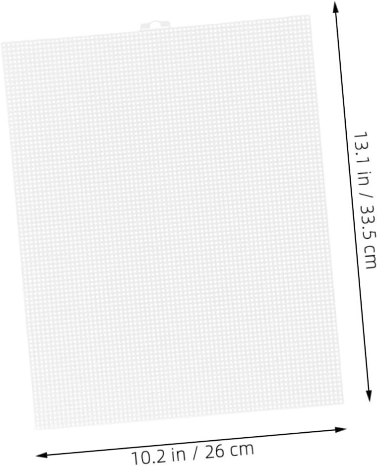 jojofuny 5pcs Plastic Canvas Mesh Sheets for Knit and Crochet Projects Transparent Design for Precise Cutting and Easy Cleaning for DIY Crafting and Embroidery