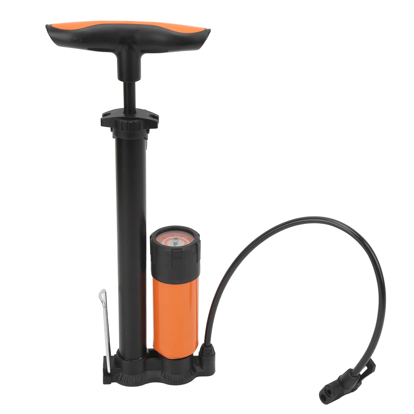 Pump, Air Pump Portable High Pressure Air Pump with Ball Needle and Valve Cover Floor Pump for Basketball, Motorcycle, Car