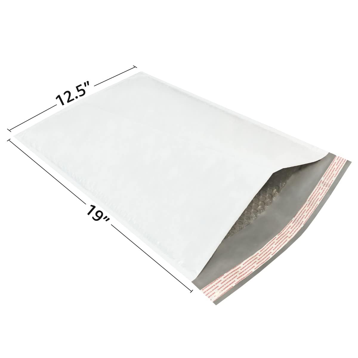 25 Poly Bubble Mailer Bags 31,8 x 48,3 cm – # 6 sacchetti buste bianche con chiusura adesiva
