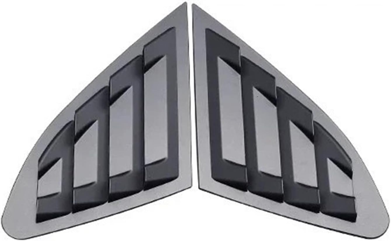 Rear Side Window Louvers Car Rear Window Shutter C Fit For Chevrolet Fit For Malibu 2016-2021 Car Rear Louver Window Side Shutter Cover Trim Sticker Vent Scoop ABS(Matte Black)
