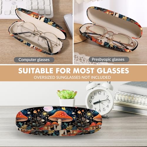 Image of Glasses Case Hard Shell,Portable Protective Eyeglasses Case, Eyeglass Holder Box with Cleaning Cloth,for Women Men
