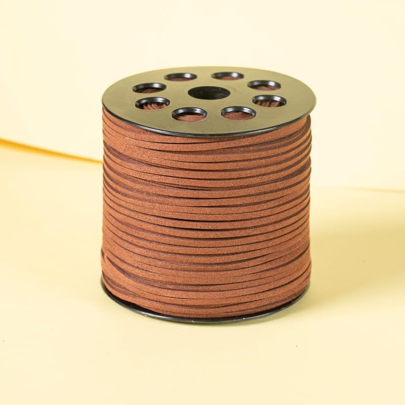 LIUXIN 5 Yards 3mm Piatto In Finta Pelle Scamosciata Intrecciata Cavo Coreano In Pelle Di Velluto A Mano Filo Corda Corda Per Gioielli Fai Da Te Che Fanno Forniture - Foto 7