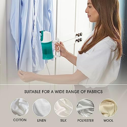 Conair 여행용 의류 스팀기 - 미니 의류 스팀기, Travel Smart 패브릭 스팀기, 그린 패브릭 스티머 - 휴대용 수하물 포장 - 이중 전압 — 사진 3