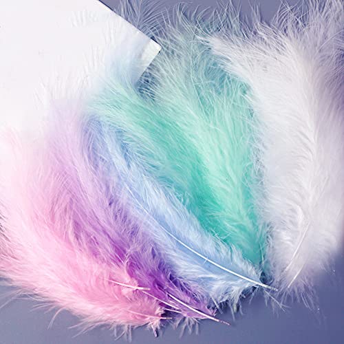 Colorful Feathers Diy Crafting Craft Rainbow Feather For Dream Catcher Party Decorations,Feather Mask,Jewelry Making(100Pcs) #TOP2