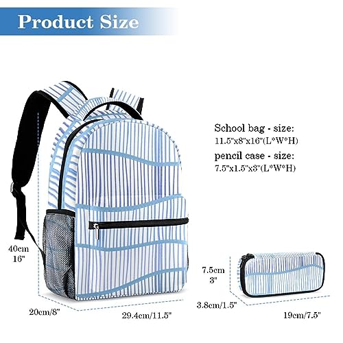 Sac à dos à rayures dégradées pour soulager le dos des collégiens - 2