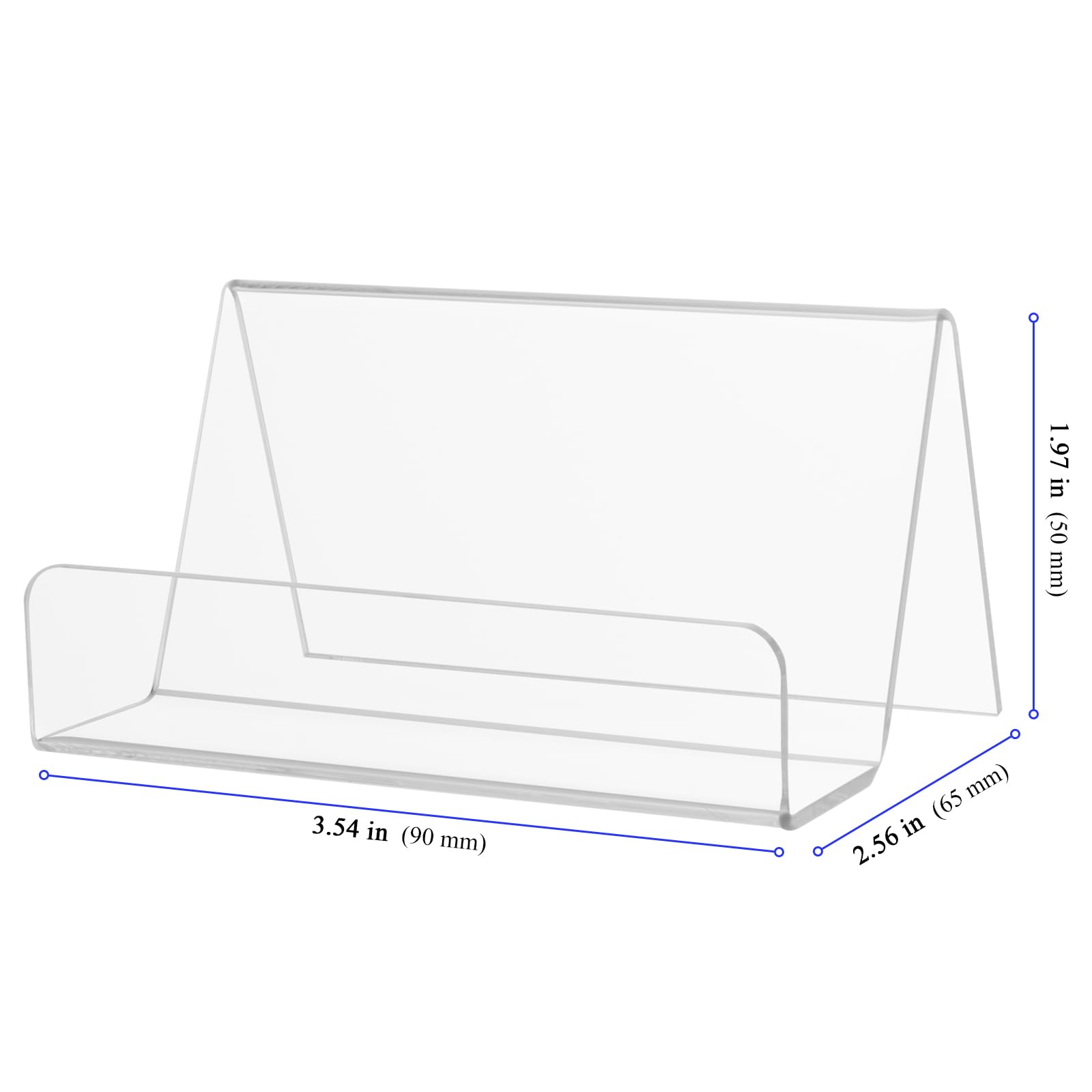 YUENPUN 10 PCS Acrylic Card Display Stand, Table Top Name Card Holders - Image 2