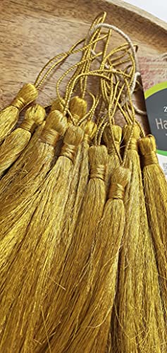 Image of Zippy Flora Handmade Long Zari Tassels for DIY Crafts, Wall Hanging Decor & Creative Projects, Pack of 10, Golden Decorative Tassel Set for Home Decoration, Festive Styling & Gift Making