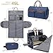 Convertible Garment Bag with Toiletry Bag, Modoker Carry on Garment Duffel Bag for Men Women - 2 in 1 Hanging Suitcase Suit Travel Bags, Blue