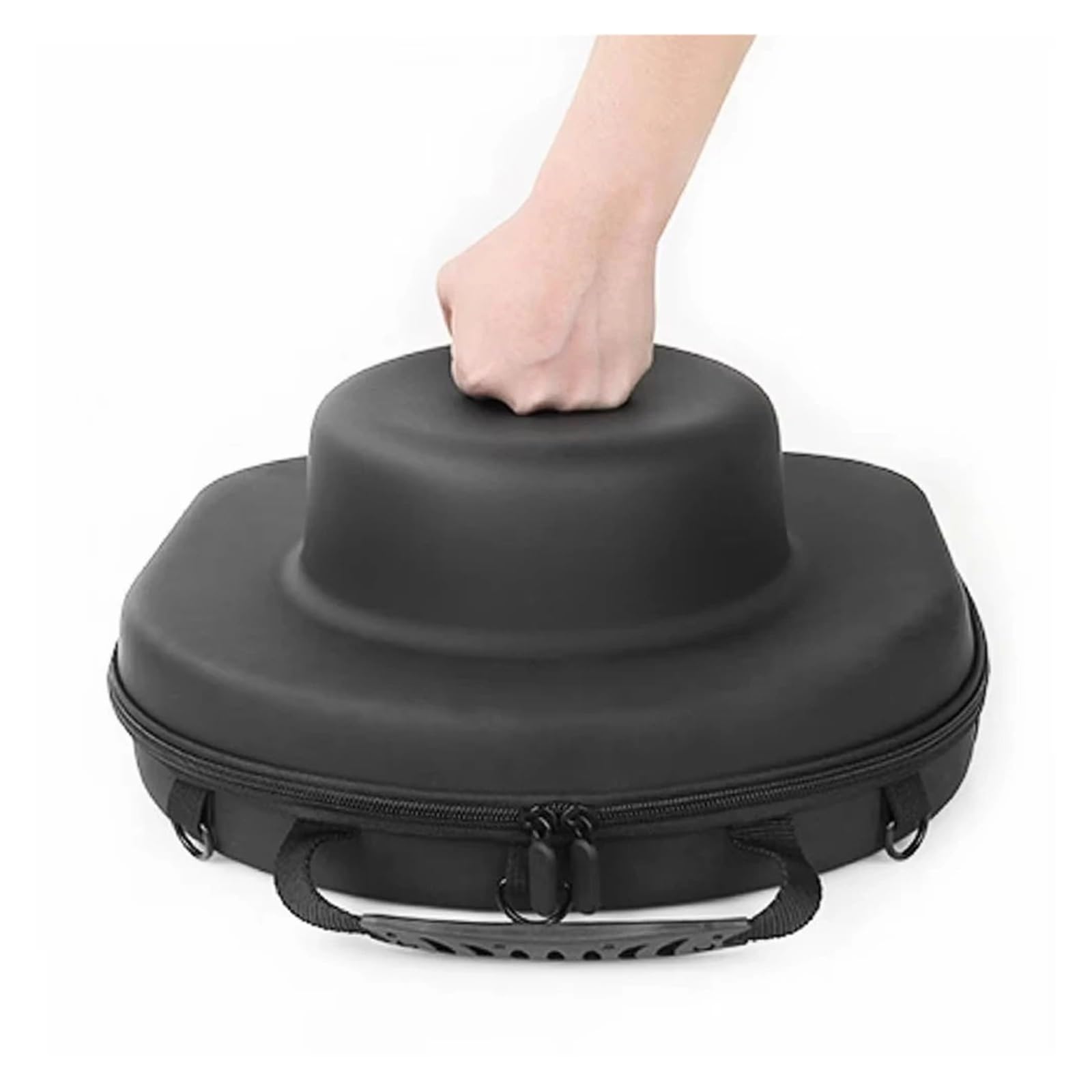 Scatola per cappelli da cowboy Borsa portaoggetti for cappello da cowboy | Scatola da viaggio 38,5 * 32,5 cm, con chiusura a cerniera con maniglia, portapacchi impermeabile, supporto rigido