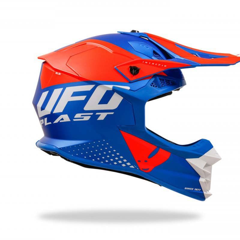 Casque Intrepid UFO PLAST Bleu Orange Taille M pour Moto Cross - 3