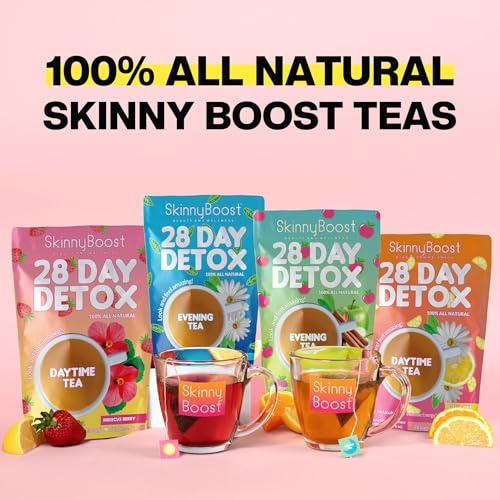 Skinny Boost Evening Detox Tea-APPLE CINNAMON -14 Tea Bags Total, Supports Detox and Cleanse, Reduce Bloating, 100% All Natural, Vegan, Non GMO - Thumbnail 6