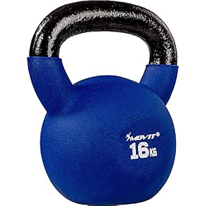 MOVIT Kettlebell Pro, haltère sphérique en Fonte avec revêtement en néoprène, 12 Variantes : 2 à 24 kg, testé au Niveau des substances nocives, haltère d&rsquo;élan