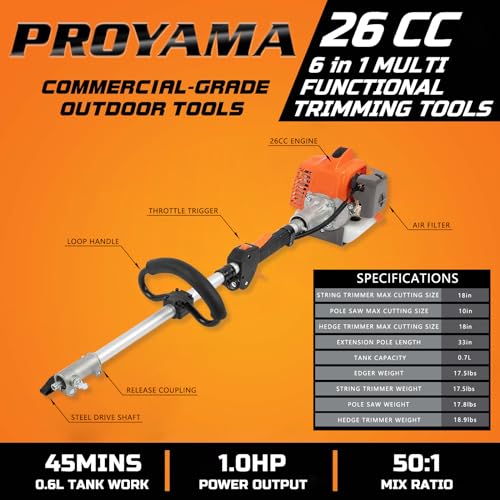 Proyama 26cc 6-in-1 Trimming Tools