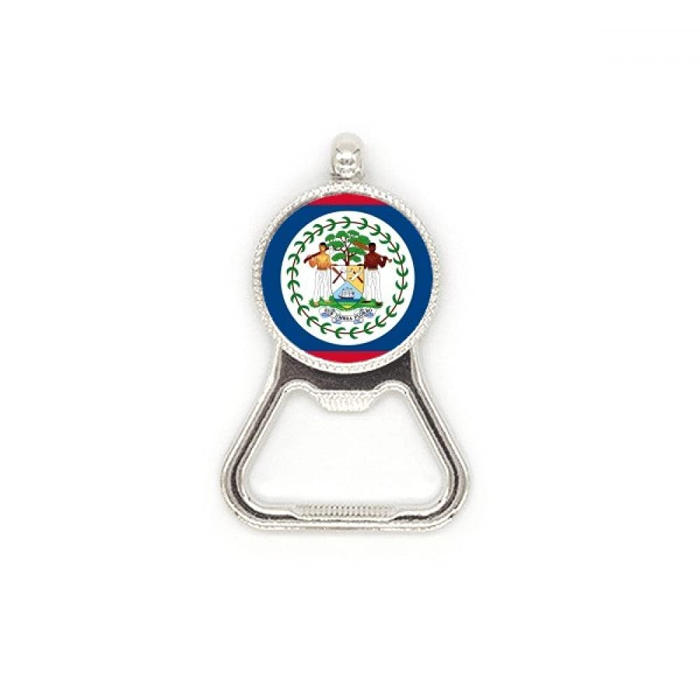 Décapsuleur en acier inoxydable motif drapeau du Belize pour collectionneurs