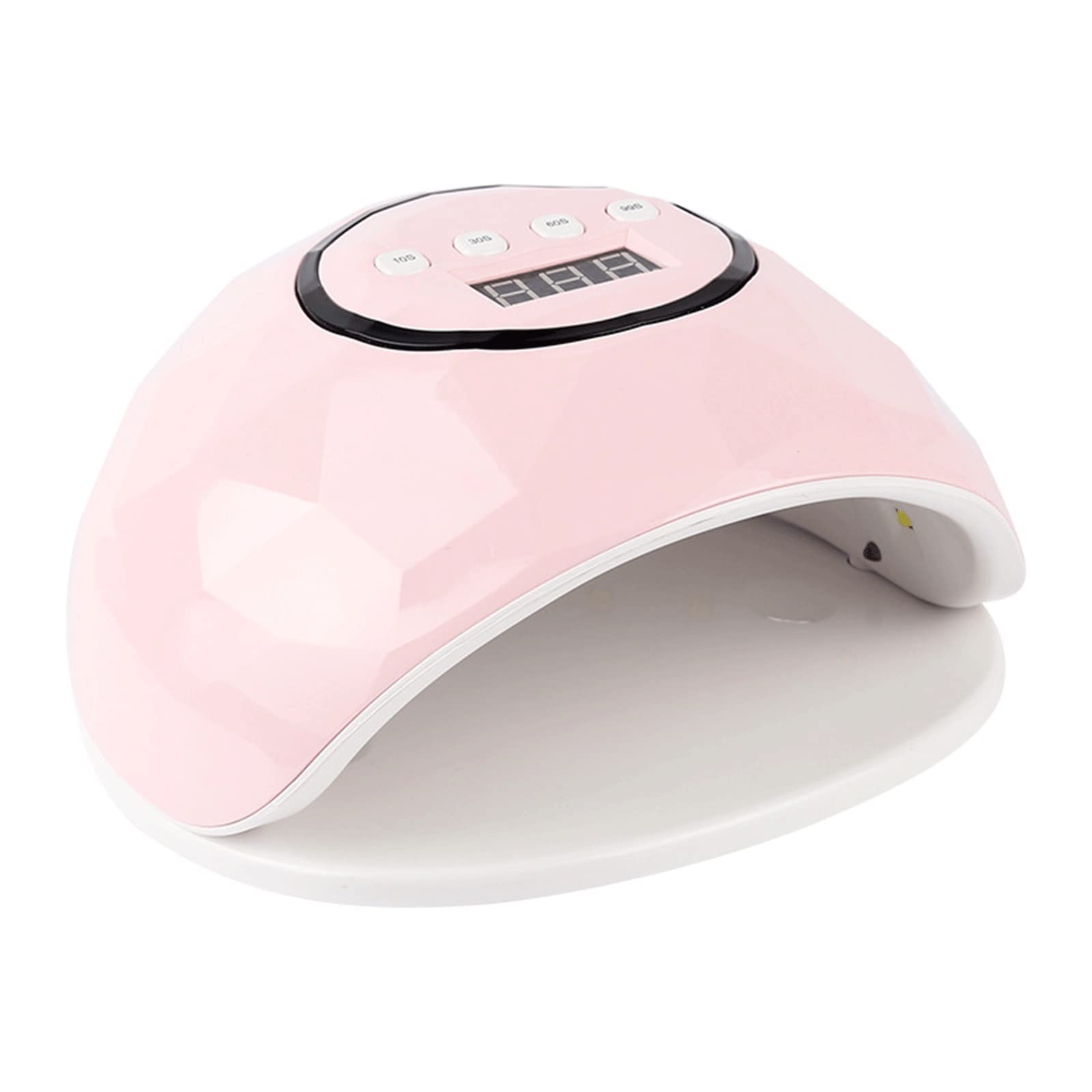 LED Nail Lamp, Professional Nail Dryer Light for Nails with 4 Timers Settings & Removable Bottom Plate, Dual Light Source Gel Polish Lamp for School, Office, Home (Color : Pink) (Pink)