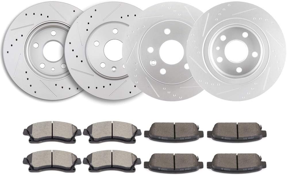 OCPTY Brakes and Rotors Set with 4 Brake Disc Rotots and 8 Ceramic Pads fit for 2011-2015 for Chevrolet Cruze, 2016 for Chevrolet Cruze Limited, 2013-2016 for Chevrolet Sonic