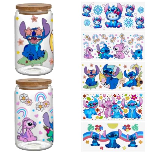 5 Sheets UV DTF Cup Wraps Style 4