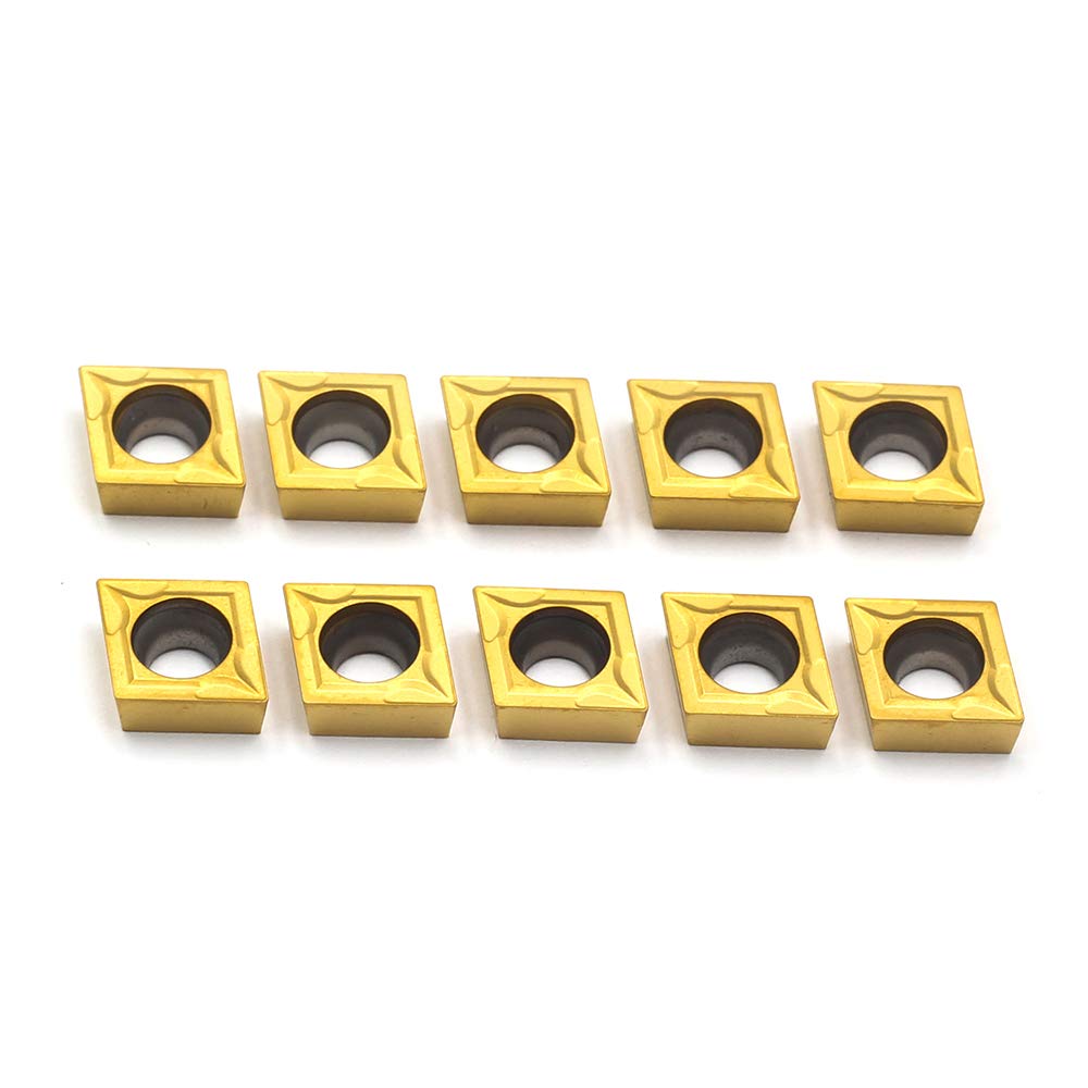 OSCARBIDE CCMT09T304(CCMT32.51) Carbide Turning Inserts,CCMT Insert Mutilayer Coated CNC Lathe Replacement Cutters Inserts for Lathe Turning Tool Holder Boring Bar,10 Pieces