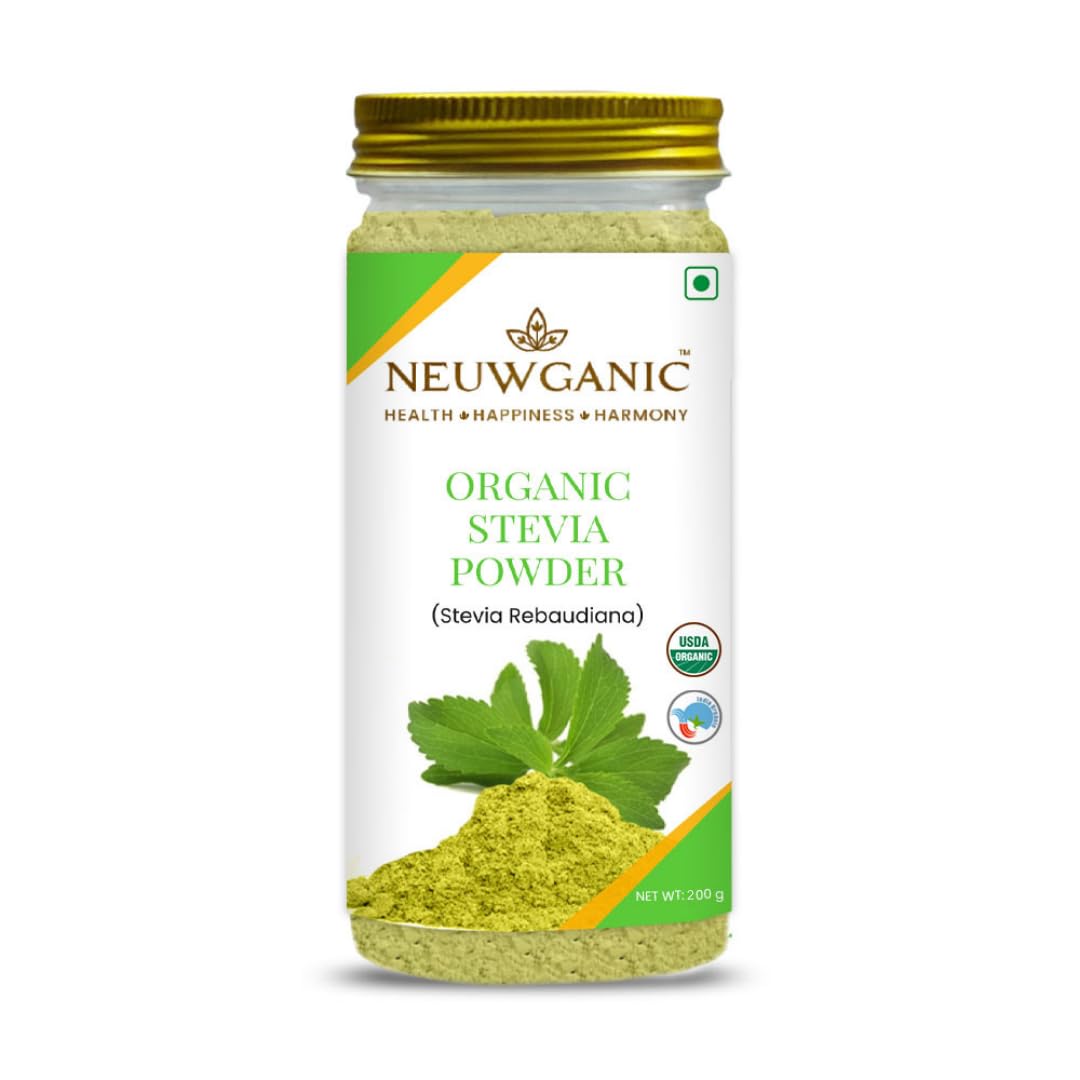Neuwganic - Organic Stevia Powder - Natural Sugar Free Powder - India Organic and Usda Organic Certified - Zero Calorie - Ideal for Desserts - 200 Gm Pack of 1 (B0CFBJRYZX) Amazon Price History, Amazon Price Tracker