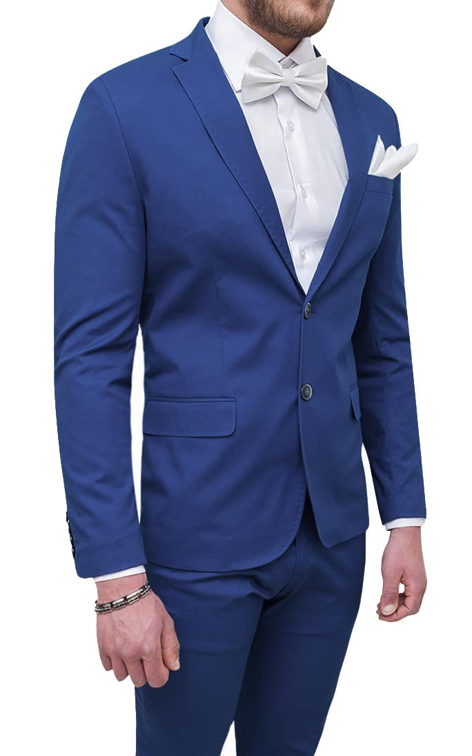 Abito Uomo Sartoriale Slim Fit in Cotone Vestito Completo Elegante Cerimonia