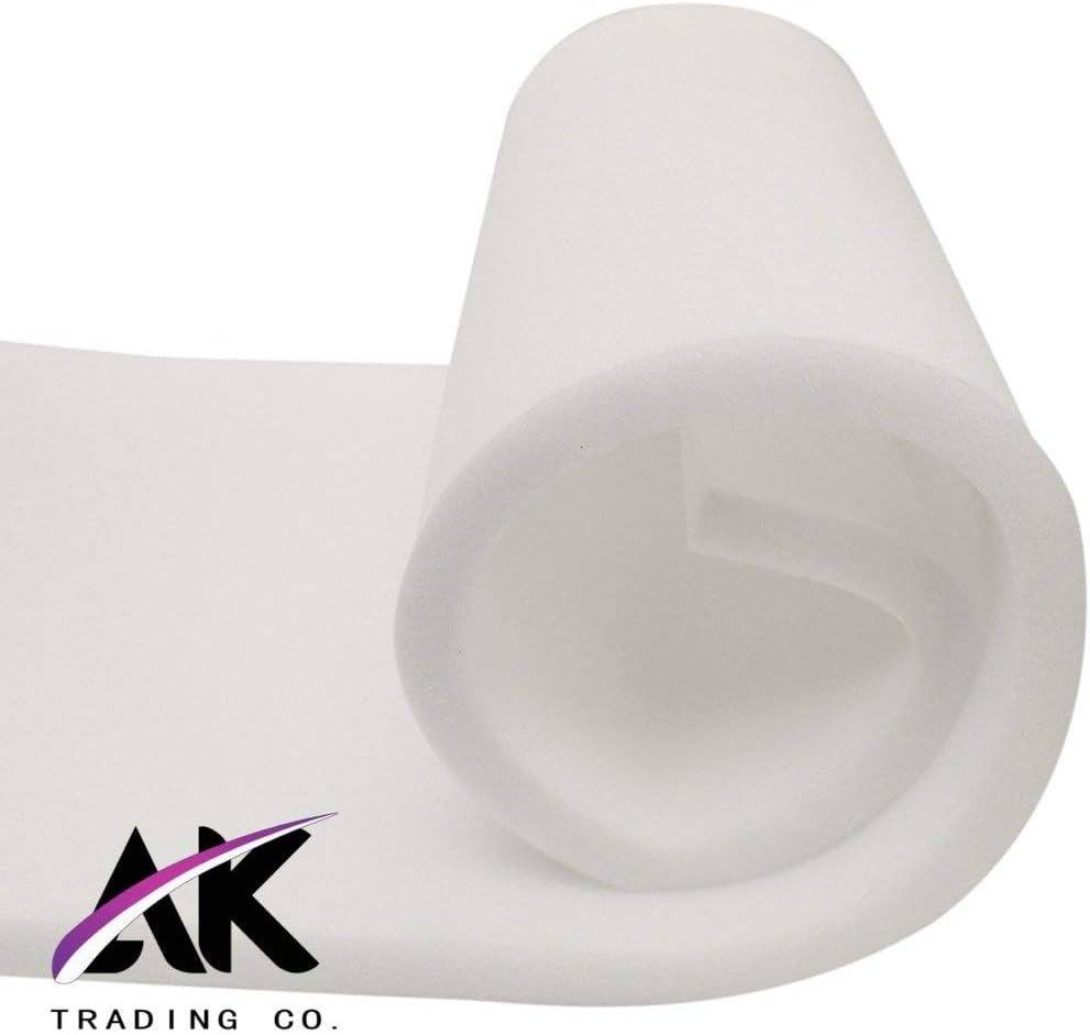 AK Trading Upholstery Foam Medium Density Cushion; (Seat Replacement, Foam Sheet, Foam Padding), 2" H X 30" W x 72" L