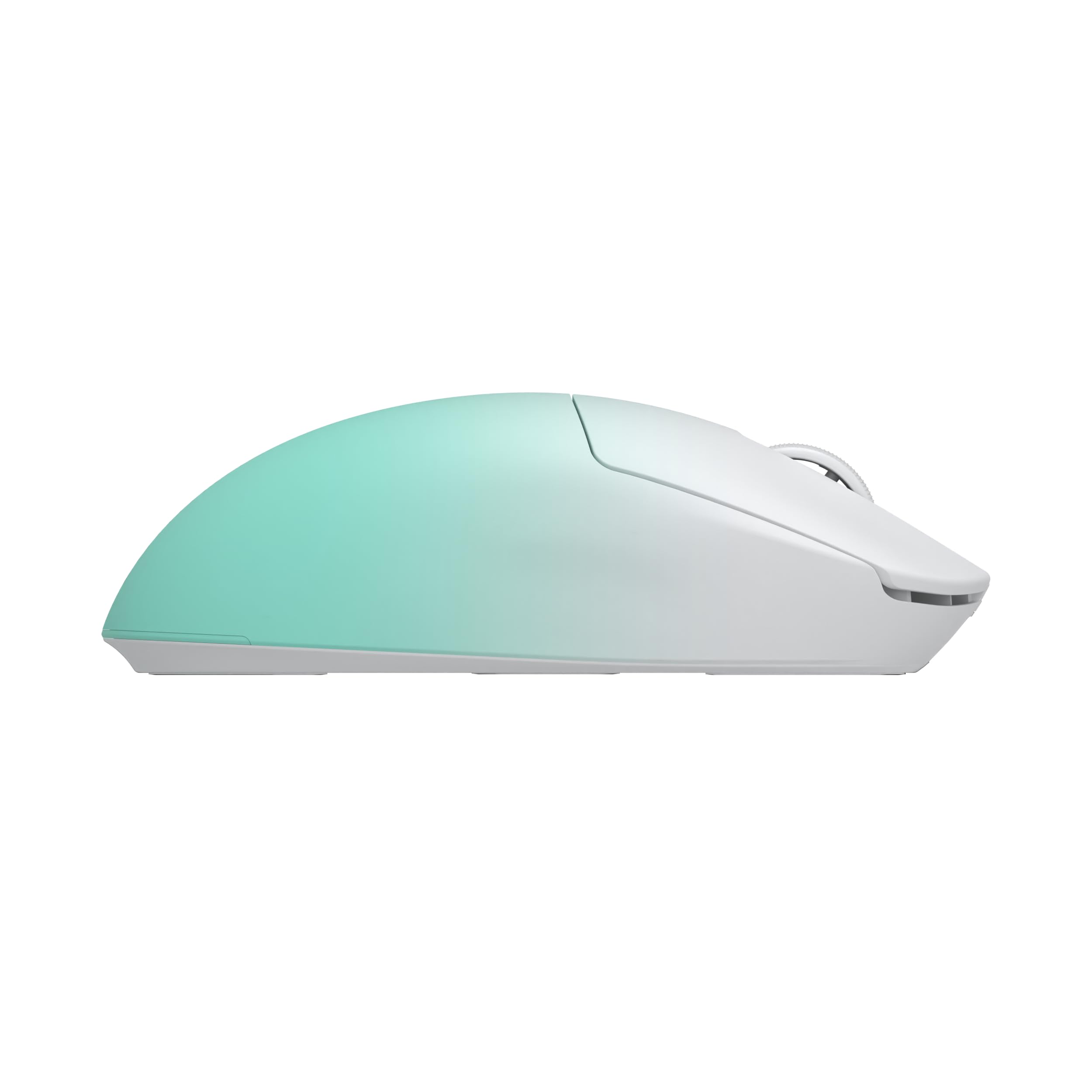 HATOR Quasar 3 Ultima - Ratón inalámbrico para gaming (52 g, sensor PIXArt PAW3950, 30.000 DPI, 8000 Hz, frecuencia de sondeo óptico, Bluetooth, 2,4 GHz y USB), color blanco menta degradado