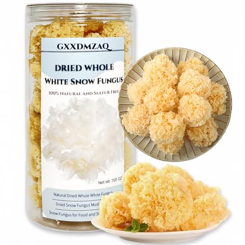 7.05 oz Dried White Fungus (Tremella Mushroom) - Rootless Snow Fungus