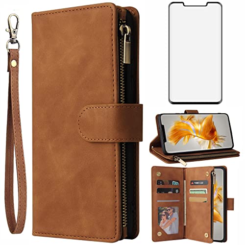 Étui en cuir Huawei Mate 50 Pro élégant style portefeuille pour femmes exigeantes