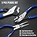 WORKPRO Pliers Set, 3-Piece Plier Tool Set with Soft Handle, 6