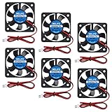 MELIFE 6Pcs 5010 3D Printer Fans DC 12V 50mmx50mmx10mm Quiet Brushless Cooling Fan DIY Cooling Ventilation Exhaust 2Pin Oil Bearing Fan.