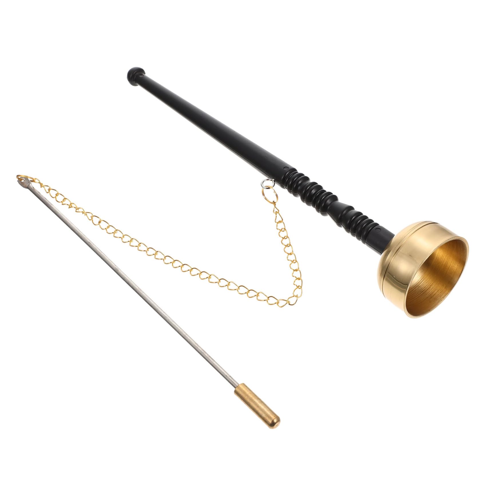 Creative Copper Percussion Instrument Ritual Ware for Meditation Temple Supply Handle Fine Polishing Loud Sound for Ancestral