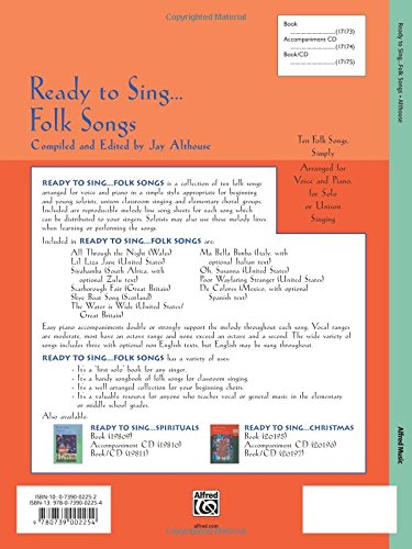 Ready to Sing . . . Folk Songs: Ten Folk Songs, Simply Arranged for Voice and Piano, for Solo or Unison Singing - Image 2