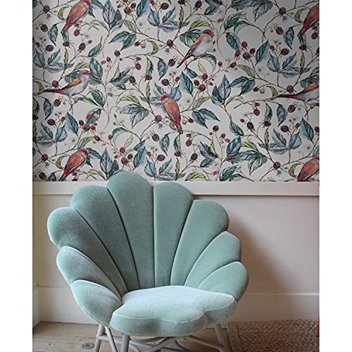 Papier peint oiseaux vintage 152x104 pour rénover meuble et mur