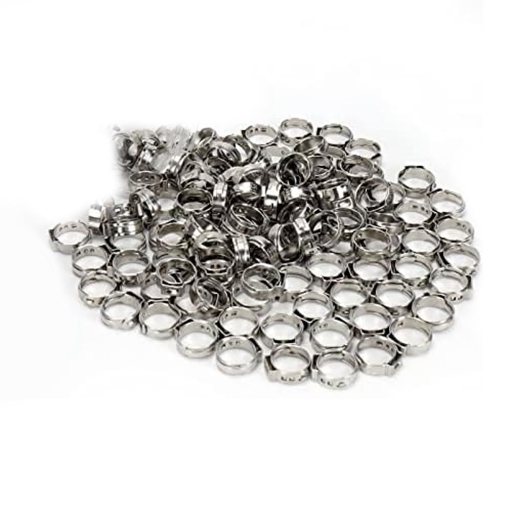 Collier de serrage PEX anti fuite, bague à oreille unique 1/2 pouce pour raccordement fiable x120