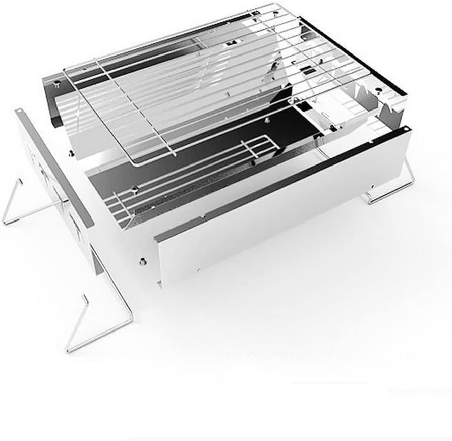 Grills Patio Barbecue Charcoal Grill Stove Stainless Steel Outdoor Camping Picnic Accessories Tools/D/30 * 20 * 17Cm