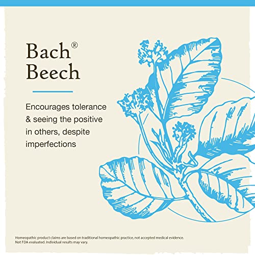 Bach Original Flower Remedies, Beech For Tolerance (Non-Alcohol Formula), Natural Homeopathic Flower Essence, Holistic Wellness And Stress Relief, Vegan, 10Ml Dropper #TOP22