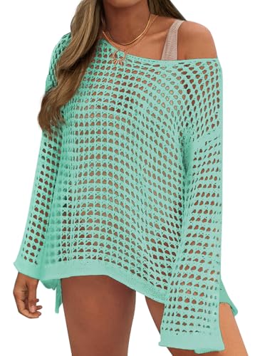 Image of CoCozy Crochet Cover Up for Women Mesh Hollow Out Bikini Cover Ups for Swimwear Summer Swimsuit 2026