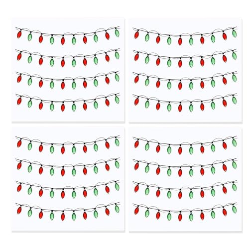 Luces navideñas - Paquete de decoraciones navideñas luminosas, hojas impermeables, dibujos decorativos | Ideal para niños, álbumes de fotos de scrapbooking,